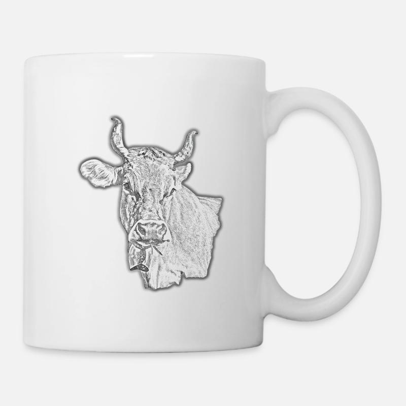 Vache crayon - Mug blanc - blanc