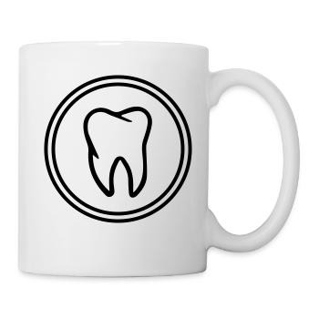 icône de dent - Mug blanc - blanc - Droite