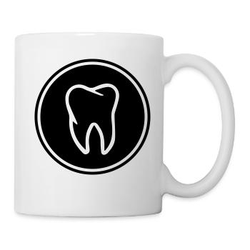 icône de la dent - Mug blanc - blanc - Droite