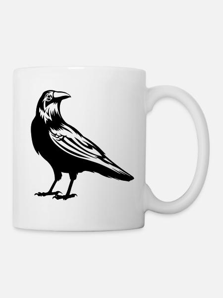 Rabe - Krähe - Tasse - Weiß