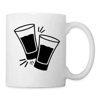 vodka tequilla shots symbol - Tasse - Weiß - Rechts