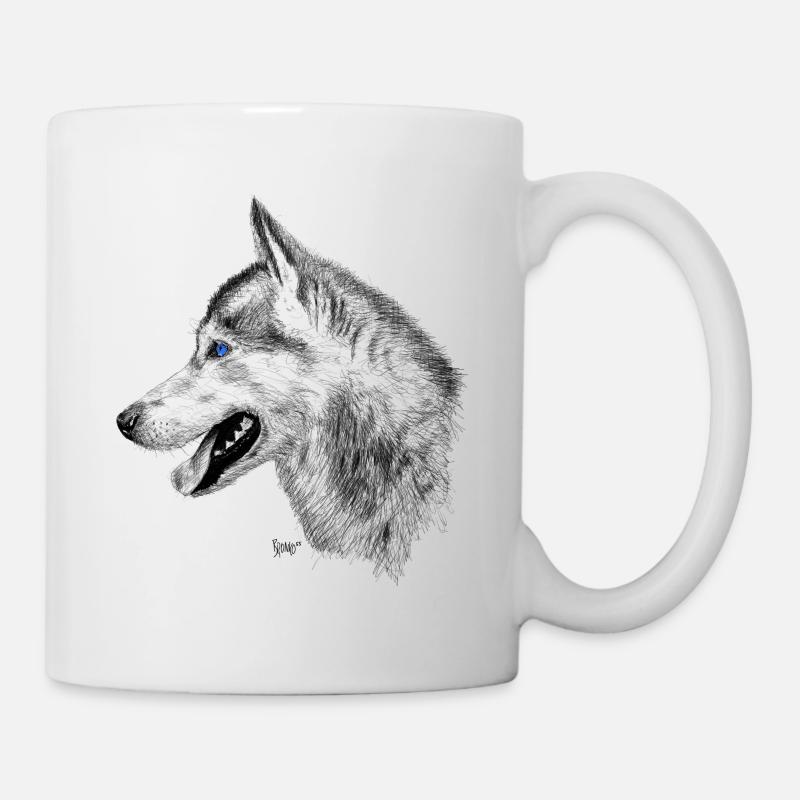 Bronko55 No.13 – Husky Blue Eyes - Tasse - Weiß