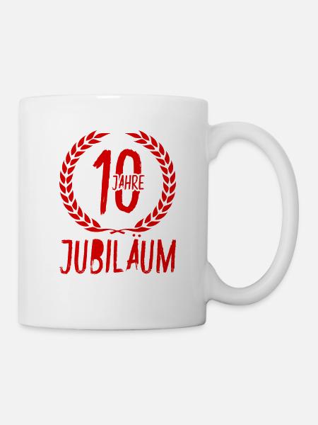 10 Jahre Jubiläum - Tasse - Weiß