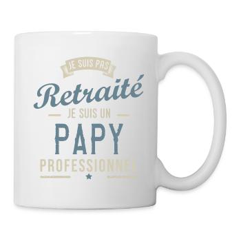 PAS RETRAITE PAPY PROFESSIONNEL cadeau noel Fête - Mug blanc - blanc - Droite