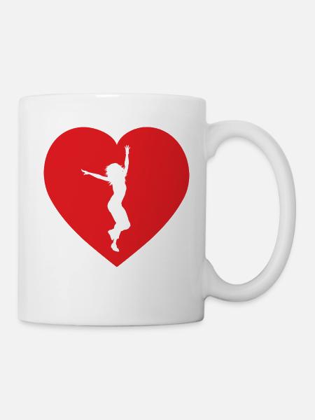 Danseur avec un coeur - Mug blanc - blanc