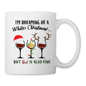 lustiger Spruch weiße rote Weihnachten - Tasse - Weiß - Rechts