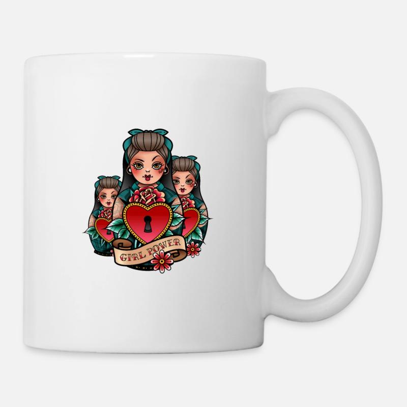 Matryoshka Russia Babushka doll - Mug - white