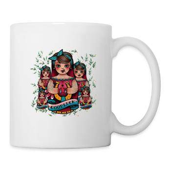 Matroschka Russland Babuschka Puppe - Tasse - Weiß - Rechts