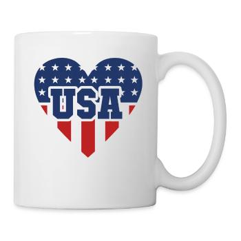 Usa Heart - Mug blanc - blanc - Droite