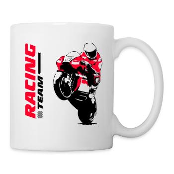 Motorradrennen - Moto GP - Superbike - Tasse - Weiß - Rechts