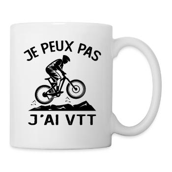 Je Peux Pas J'ai VTT - Mug blanc - blanc - Droite