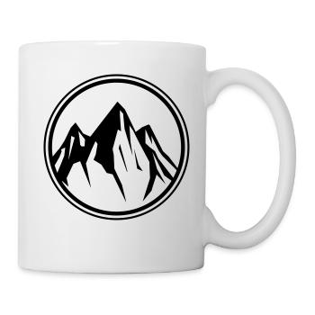 Montagnes symbole de la nature icône - Mug blanc - blanc - Droite