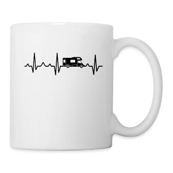motorhome camping car rv caravan heartbeat - Mug blanc - blanc - Droite
