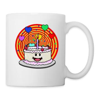 Anniversaire gâteau fête Félicitations enfants - Mug blanc - blanc - Droite