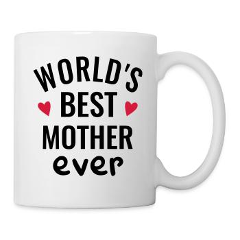 Meilleure mère du monde Maman Fête des Mères Amour Coeur - Mug blanc - blanc - Droite