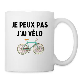 je peux pas j'ai vélo t shirt france top cadeau - Mug blanc - blanc - Droite
