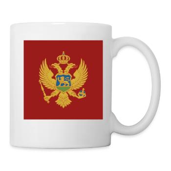 Montenegro Flagge, montenegrinische patriotische Geschenk - Tasse - Weiß - Rechts