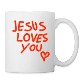 jesus loves you too - Mug - white - Right