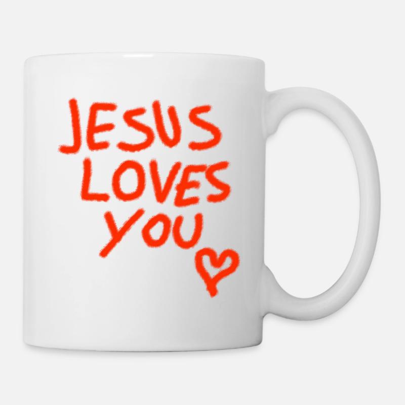 jesus loves you too - Mug blanc - blanc