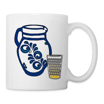 Bembel - hessisches Kulturgut - Tasse - Weiß - Rechts