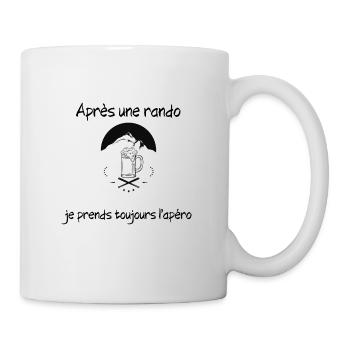 Après une rando apéro - Mug blanc - blanc - Droite