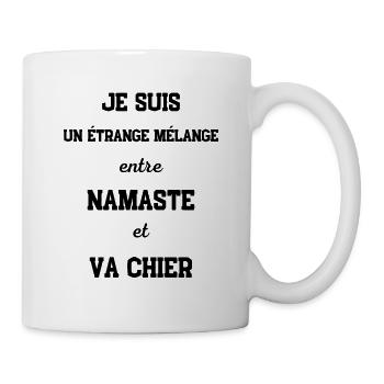Yoga humour cadeau namaste va chier - Mug blanc - blanc - Droite