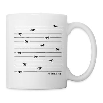 Chevaux - Rayures - Je suis un fan de chevaux - Mug blanc - blanc - Droite