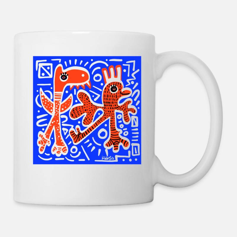 Creatures in Orange - Mug - white