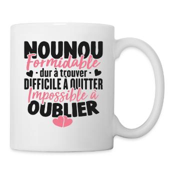 Nounou Formidable Super Idée Cadeau Pour Nounou - Mug blanc - blanc - Droite
