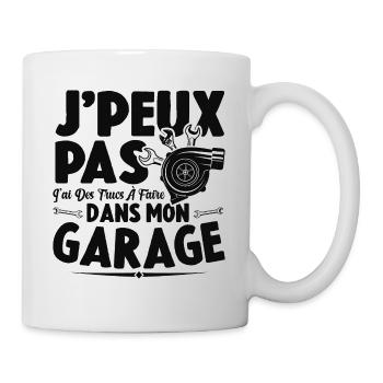 Je Peux Pas J'ai Des Trucs À Faire Dans Mon Garage - Mug blanc - blanc - Droite