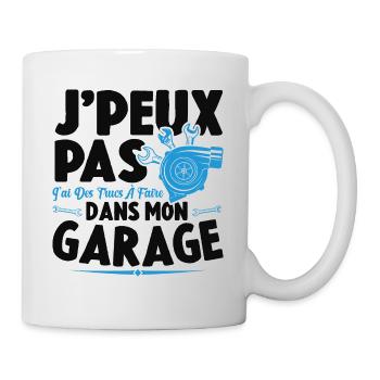 Je Peux Pas J'ai Des Trucs À Faire Dans Mon Garage - Mug blanc - blanc - Droite