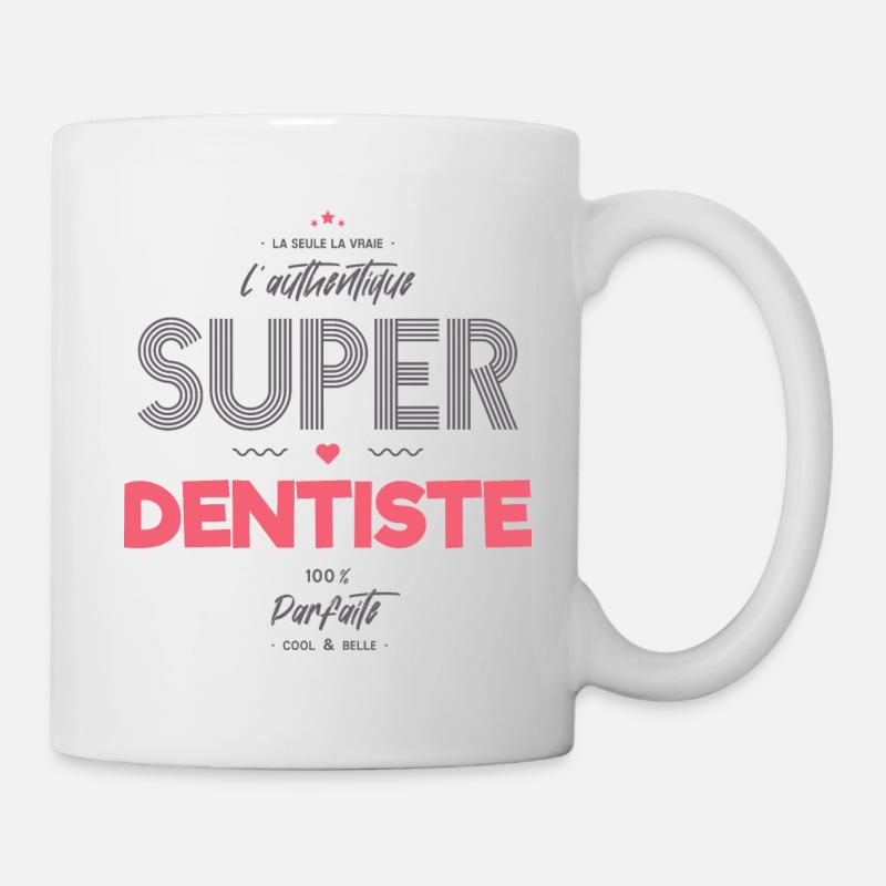 L authentique super dentiste géniale - Mug blanc - blanc