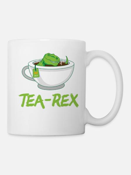 Tea-Rex (T-Rex) Tyrannosaurus Rex - Mug - white
