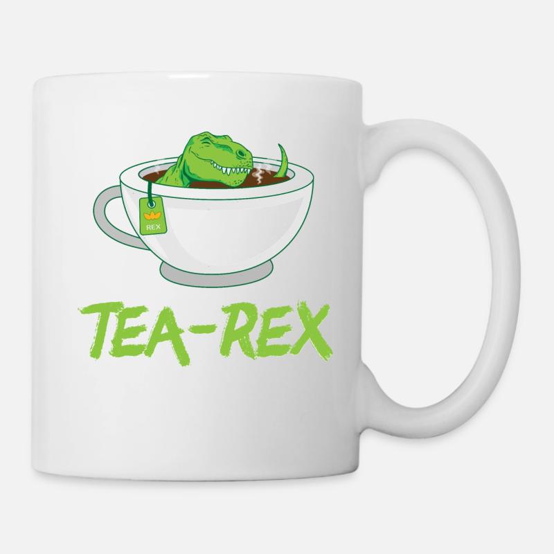 Tea-Rex (T-Rex) Tyrannosaurus Rex - Mug blanc - blanc
