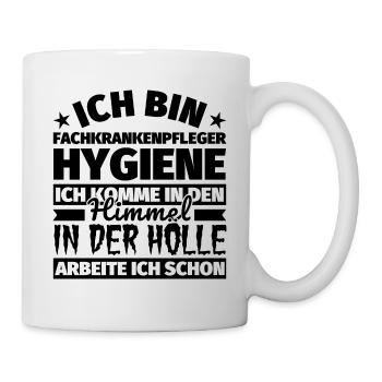 Fachkrankenpfleger Hygiene Geschenk lustig Himmel - Tasse - Weiß - Rechts