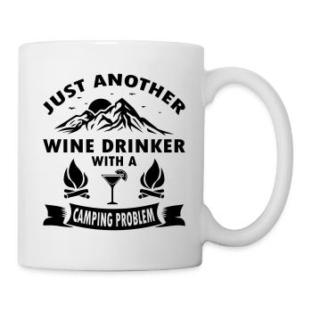 Wine Drinker With A Camping - Mug - white - Right