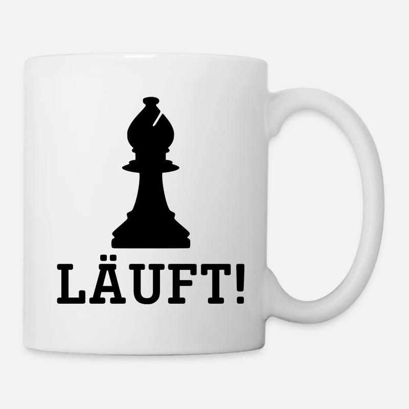 Läuft Schach Grafik Spielabend Brettspiele Gesells - Tasse - Weiß