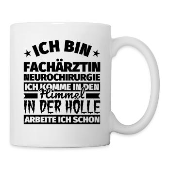 Fachärztin Neurochirurgie Geschenk lustig Himmel H - Tasse - Weiß - Rechts