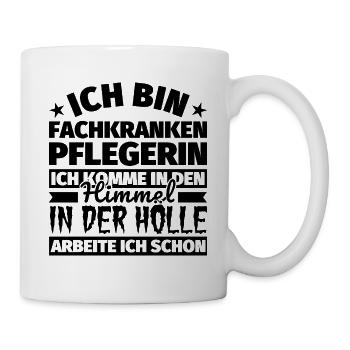 Fachkrankenpflegerin Hygiene Geschenk lustig Himme - Tasse - Weiß - Rechts