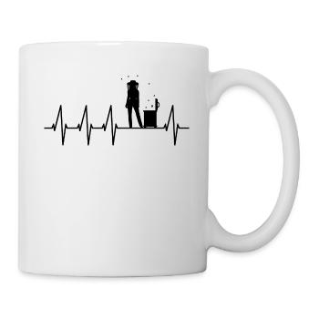 Imker Frau mit Biene - Tasse - Weiß - Rechts