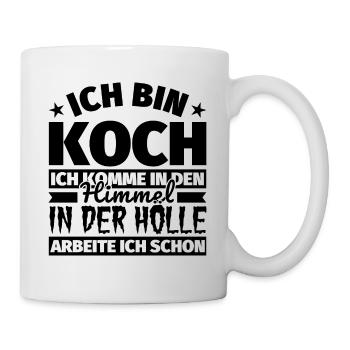 Koch Geschenk lustig Himmel Hölle - Tasse - Weiß - Rechts