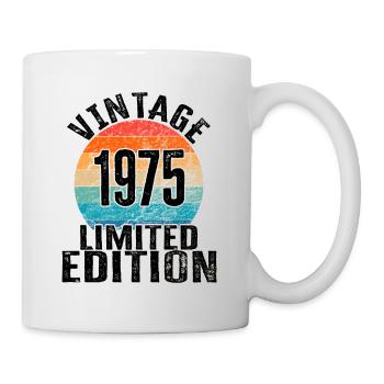 Geburtsjahr 1975 Vintage Limited Edition Retro - Tasse - Weiß - Rechts