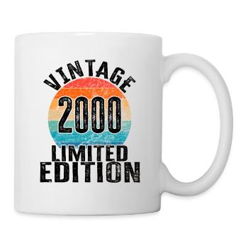 Year of birth 2000 Vintage Limited Edition Retro - Mug - white - Right
