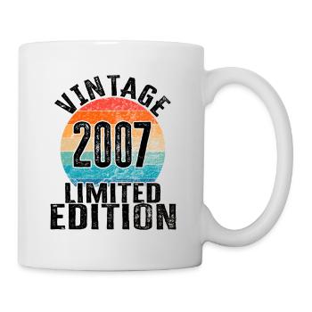 Année de naissance 2007 Vintage Limited Edition Retro - Mug blanc - blanc - Droite