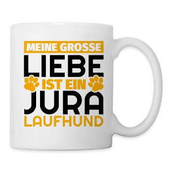 Jura-Laufhund Geschenke lustig - Tasse - Weiß - Rechts