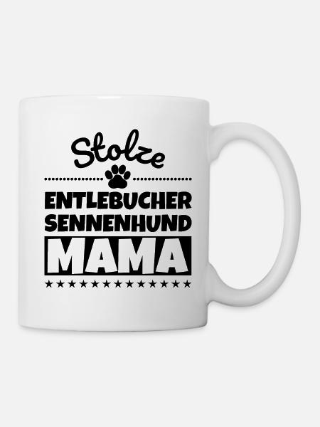 Stolze Entlebucher Sennenhund Mama - Tasse - Weiß