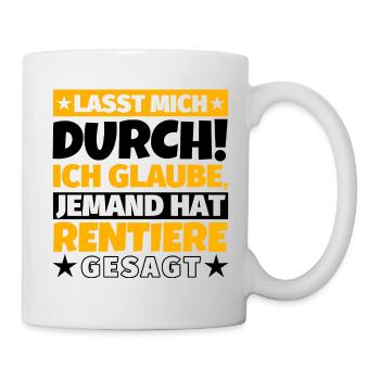 Rentiere - Tasse - Weiß - Rechts