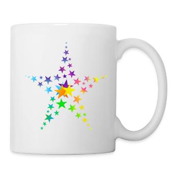 Étoiles étoiles colorées beaucoup d’étoiles - Mug blanc - blanc - Droite