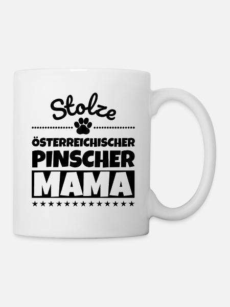 Stolze Österreichischer Pinscher Mama - Tasse - Weiß