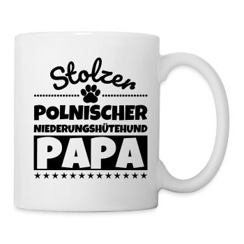 Polnischer Niederungshütehund lustig Herrchen Hund - Tasse - Weiß - Rechts